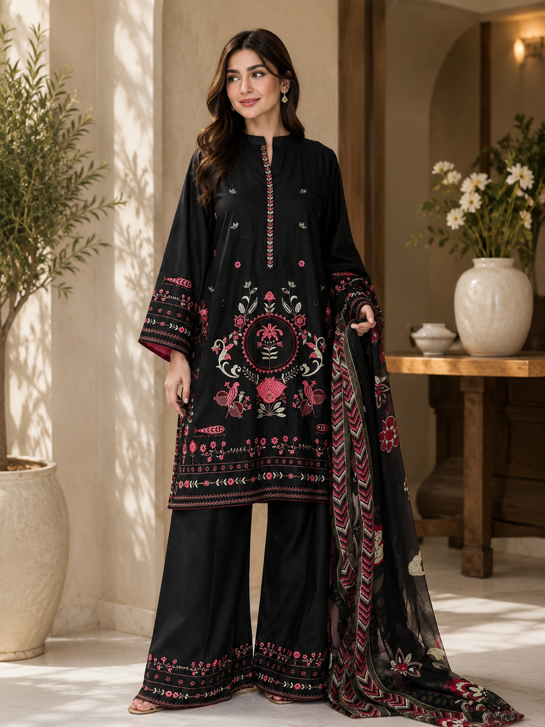 SKY LIGHT Embroidered 3 pc