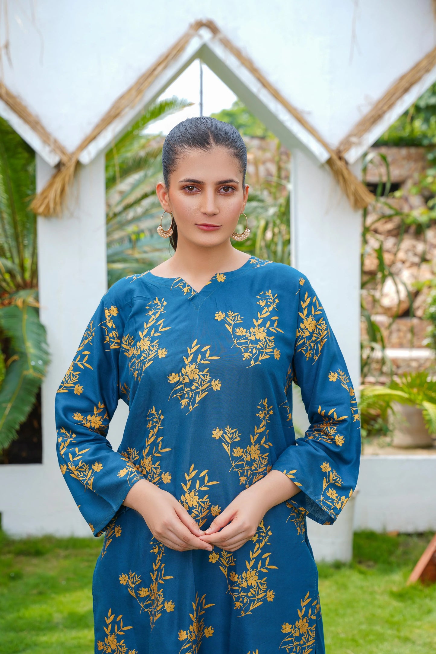 Aisha’s Attire Zaib e Hoor Block Print Co Ords (Linen)