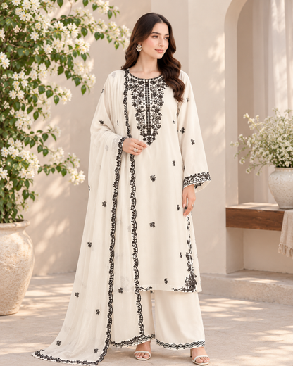 DILKASH Embroidered 3 pc