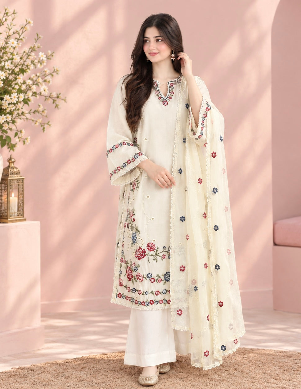 Zeb e Noor Embroidered 3 pc