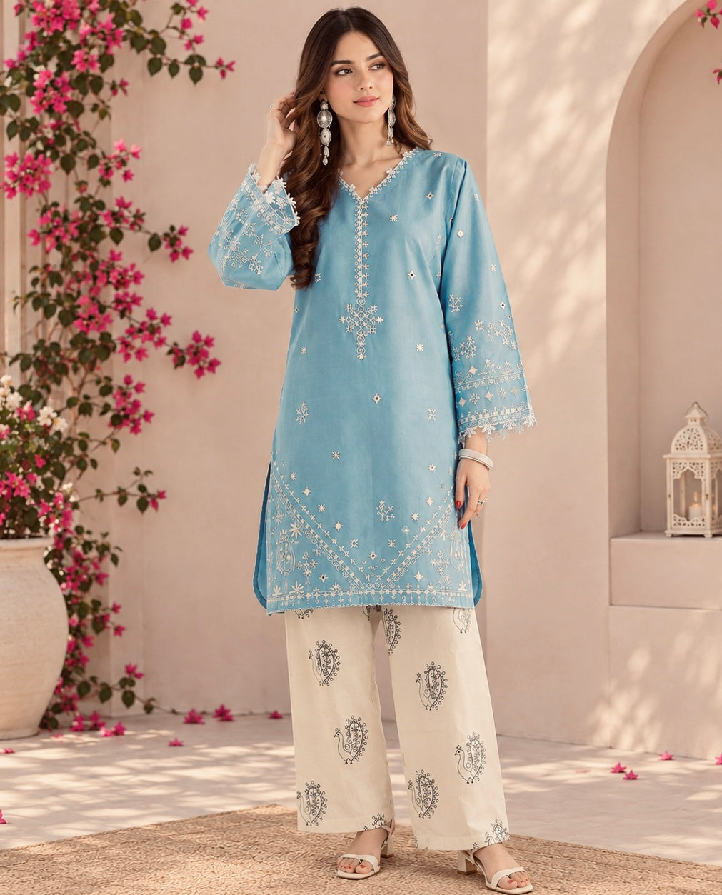 Aasman Embroidered 2 pc