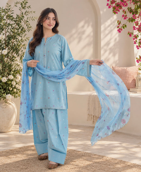 SKY DREAM Embroidered 3 pc