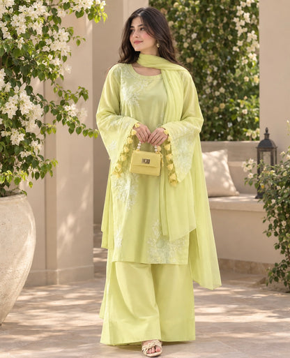 YAS Embroidered 3 pc