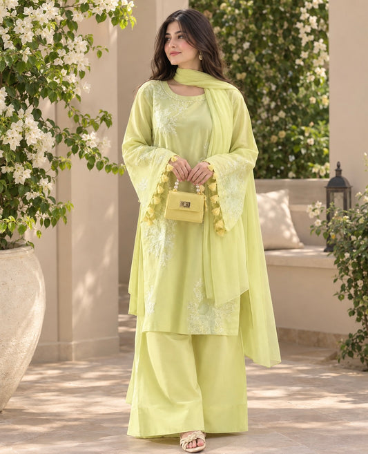 YAS Embroidered 3 pc