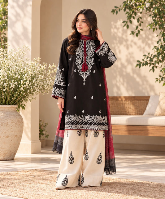 MARWA Embroidered 3 pc
