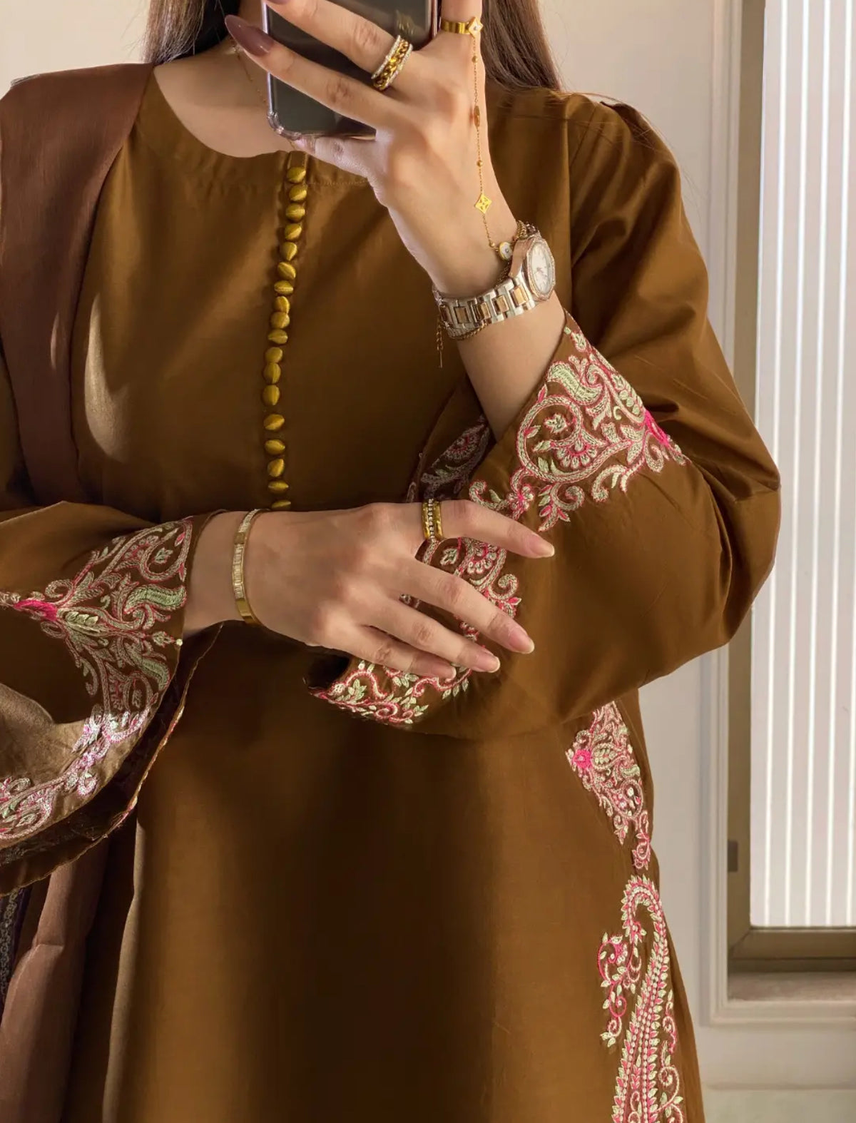 DELARA Embroidered 3 pc