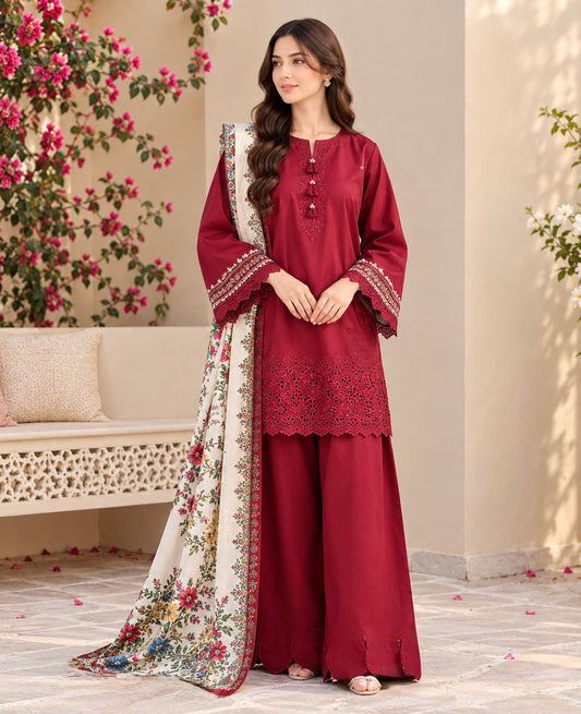 WAJEEHA Embroidered 3 pc