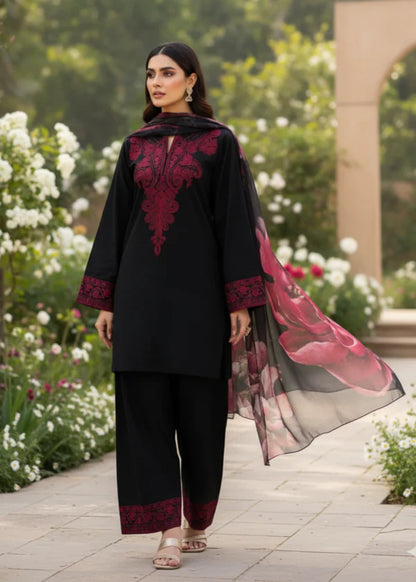 MAHE NOOR Embroidered 3 pc set