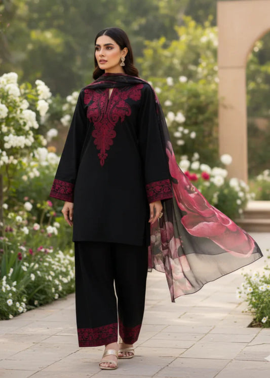 MAHE NOOR Embroidered 3 pc set