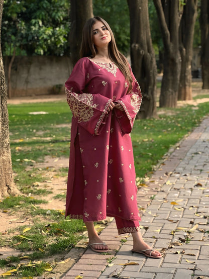 2 pc - MUAVE Embroidered Co Ords set