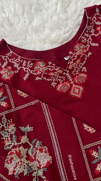 BLUSH Embroidered Co Ords Set